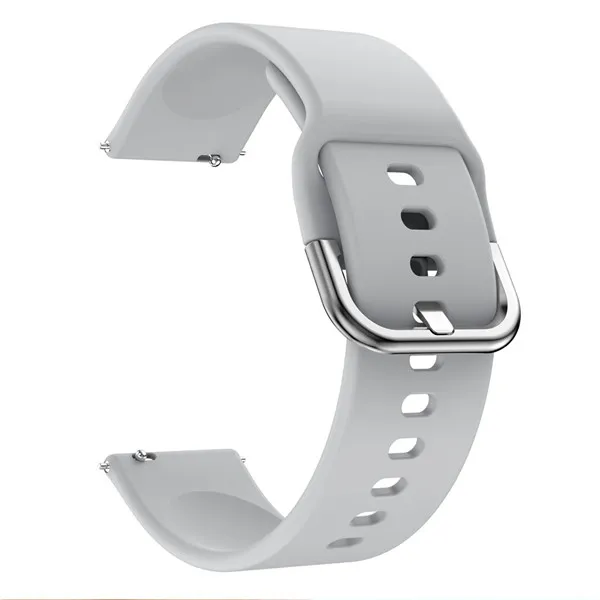 Серый 20 мм 22 мм спортивный ремешок для часов Ремешок Для Xiaomi Huami Amazfit GTR 47 мм Stratos 2 2S ремешок для часов Amazfit GTR 42 мм GTS ремни - Цвет: Серый