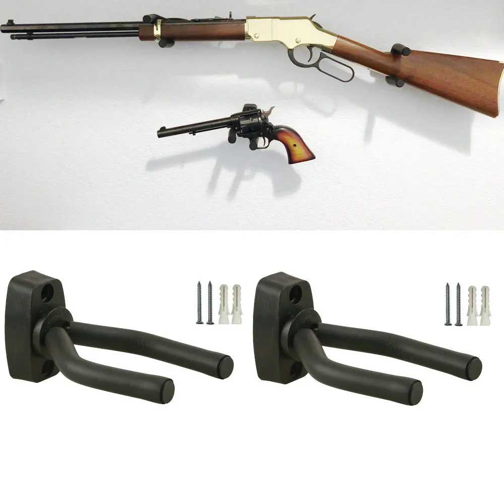 

Gun Racks Wall and Mount Hook Rifle Hanger Storage Display for Guitar, Shotguns, Airsoft, Compound Bow 2 Set