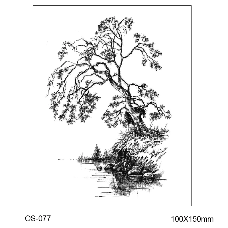 

River Bank Tree Clear Stamps For DIY Scrapbooking Card Making Stamps Fun Decoration Supplies