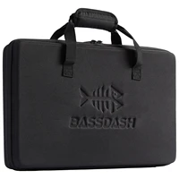 bassdash universal fishing tool case hard shell with mesh inner pocket pre cut foam insert rod and reel combo protective