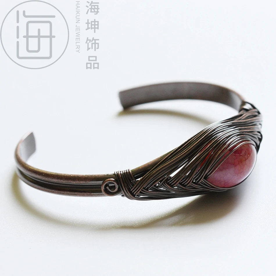 Проволочная упаковка модный браслет-браслет ручной работы из натурального