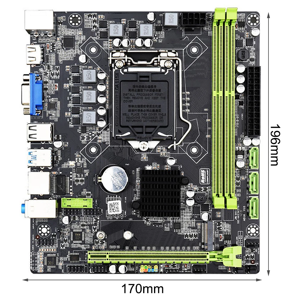

Материнская плата H310C для компьютера, DDR3, 16 ГБ, USB 3,0 SATA 3,0, материнская плата с поддержкой Intel LGA1151 6/7/8/9100F/9400F