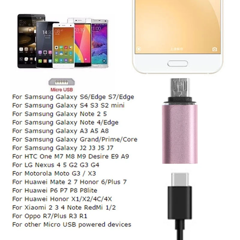 

USB 3.1 Type C Female To Micro USB 2.0 Type B Male Connector Converter Adapter