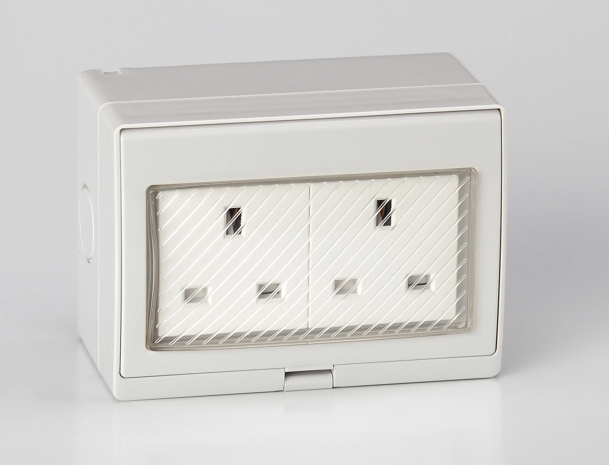 

IP55 Waterproof Dust-proof Outdoor External Power Double Socket Outlet With Cover 110~250V UK Standard 13A