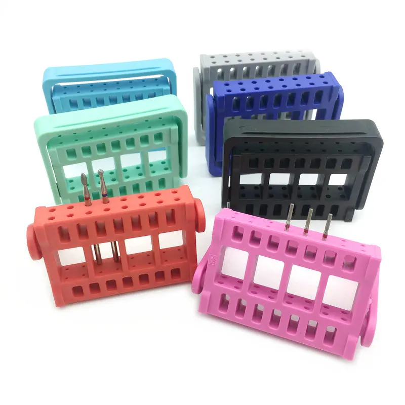 1 шт. держатель зубных боров 16 отверстий для высокоскоростных и низкоскоростных 2