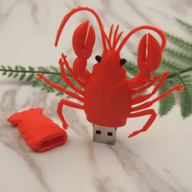 Флеш накопитель usb Lobster с милыми животными модель флешки 2 0 флеш 128 Мб 32 ГБ 64 moomin U