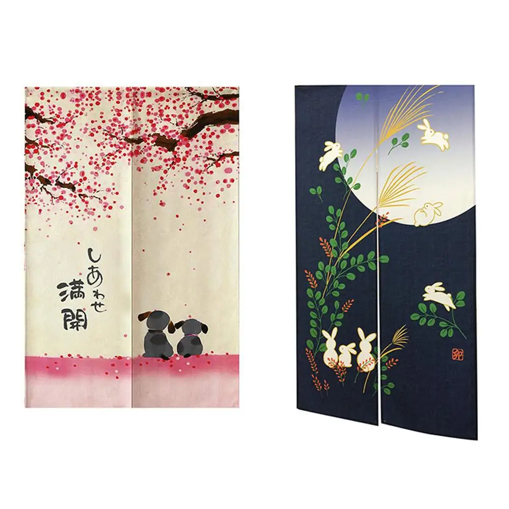 80x150 см японский стиль занавески ткань печать для двери и окна украшение дома