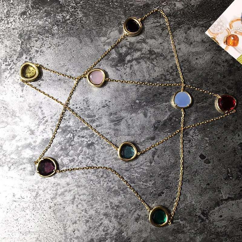 Популярный подарок 2020 года - золотая подвеска на свитере оптовая продажа кода, геометрическая форма, из нержавеющей стали, роскошные ювелирные изделия.