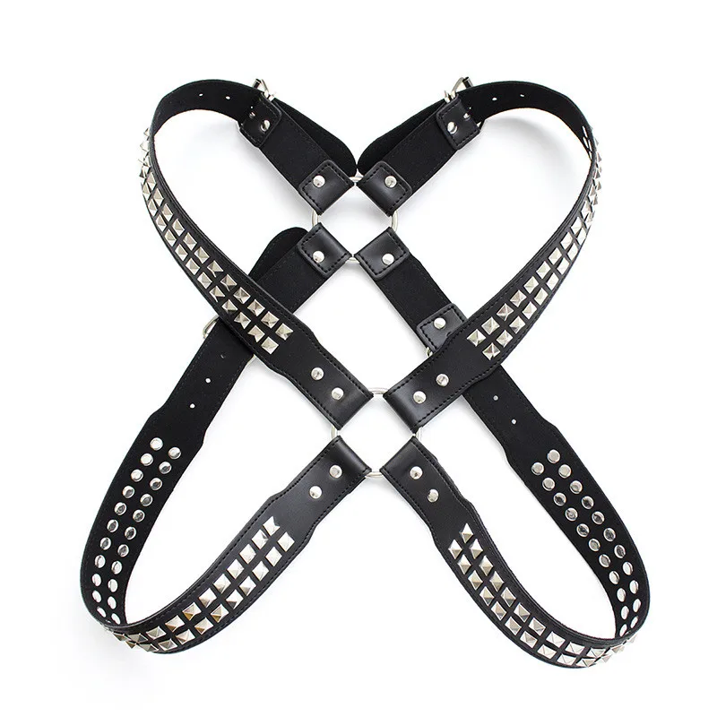 

Male Pu Leather Body Harness Belt Fetish Restraints Bondage Restraints Chastity Sexual Toys For Couples Man Roleplay Toys