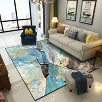 modern blue art abstract marble texture door mat living room floor mat bedroom plush rug printed bathroom non slip carpet