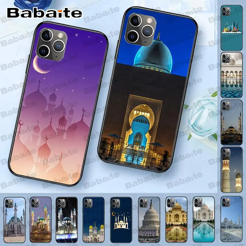 Мусульманская Мечеть здание шаблон ТПУ мягкий чехол для мобильного телефона