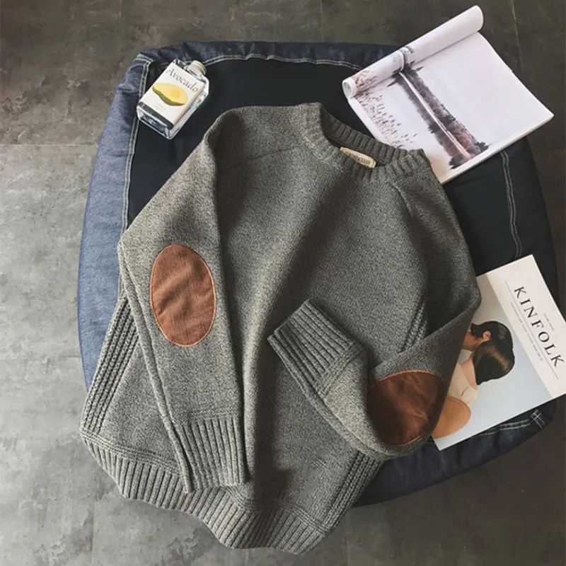 

2021 Men Pullover Sweater Autumn New Fashion Casual Loose Thick O-Neck Wool Knitted Oversize Harajuku Streetwear Knitwear M-5XL
