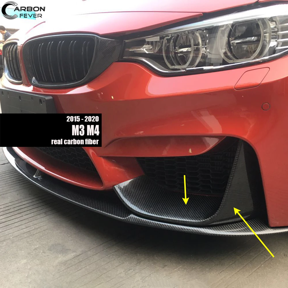 Угловой спойлер для переднего бампера из углеродного волокна сплиттер BMW F80 M3 F82 F83