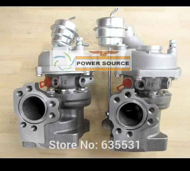 Двойной Турбокомпрессор для AUDI RS4 Quattro ASJ AZR 2.7L 380HP 53049880025 + 53049880026 K04 025 026 53049700025
