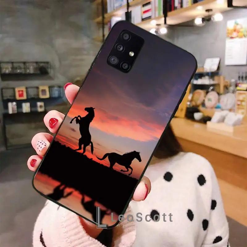 

Running horse Phone Case For Samsung A40 A31 A50 A51 A71 A20E A20S S8 S9 S10 S20 Plus note 20 ultra