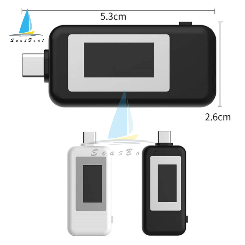 USB тестер с портом Type C 4 30 В постоянного тока 0 5 1 А цифровой вольтметр амперметр
