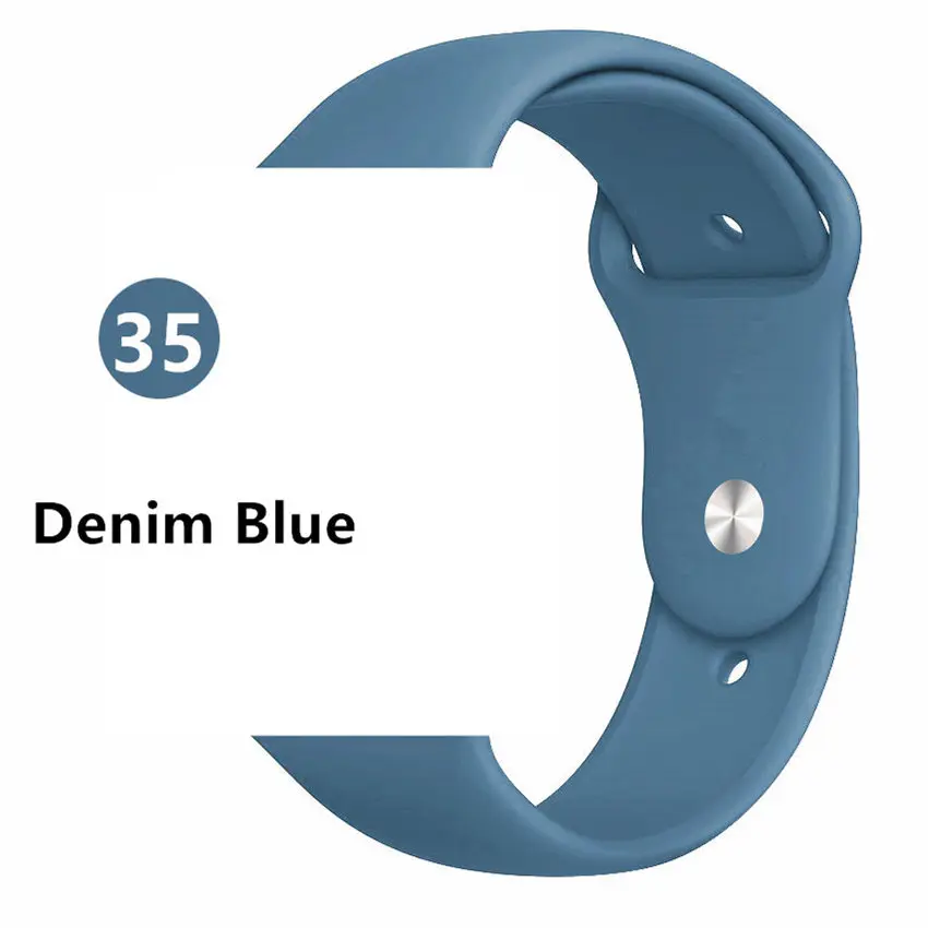 Denim Blue35 Ремешок для apple watch 5 4 ремешок apple watch 44 мм 40 мм iwatch 3 2 1 ремешок 42 мм 38 мм для хорошего клиента - Цвет ремешка: Denim Blue35
