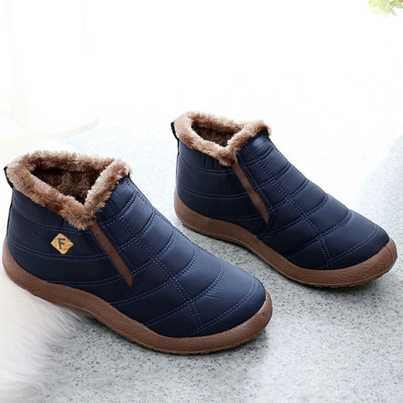 Мужские зимние ботинки Модная теплая обувь на платформе Удобные мужские Прочные