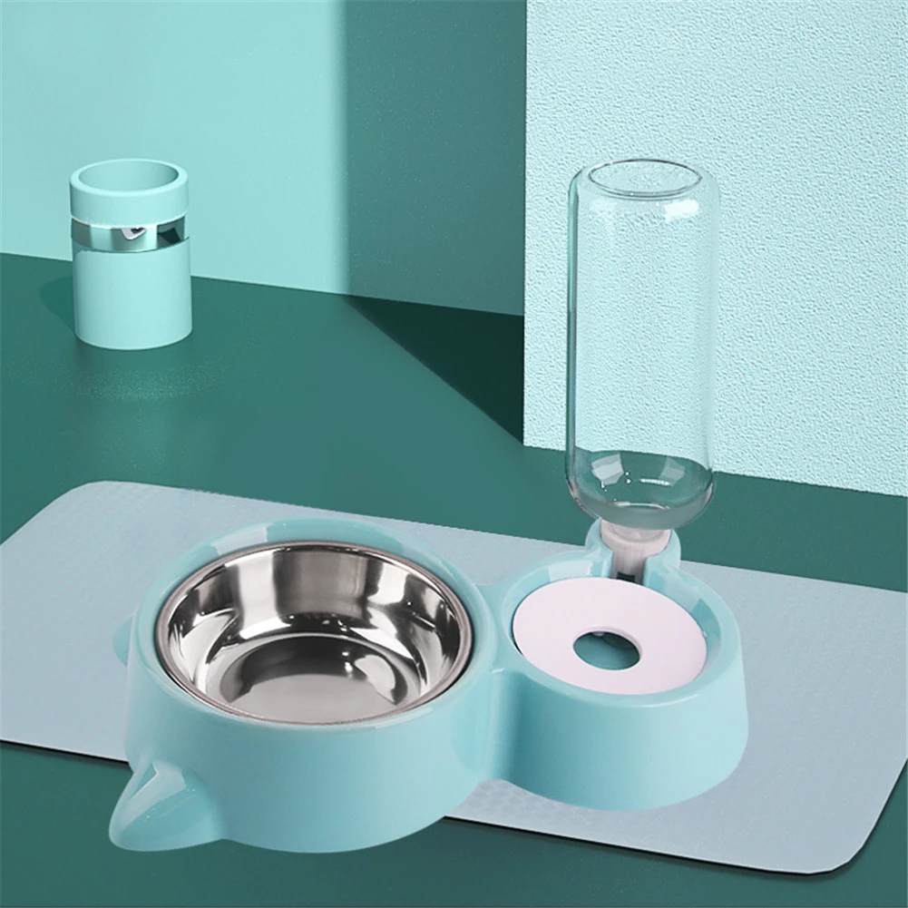 

Pet Cat Bowls Multi-Functional Feeder Water Dispenser Automatic Feeding Dog Food Bowls For Cats Puppy Drinking Bottle For Dogs