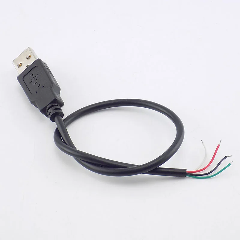 0.3/1/2M DIY Micro USB A Male 4 Pin Wire Data Cable Connector extension Cord Power Supply Adapter for fan Devices H10 | Безопасность и