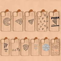 funny best friends pizza phone case for iphone 11 12 13 mini pro xs max 8 7 6 6s plus x 5s se 2020 xr cover