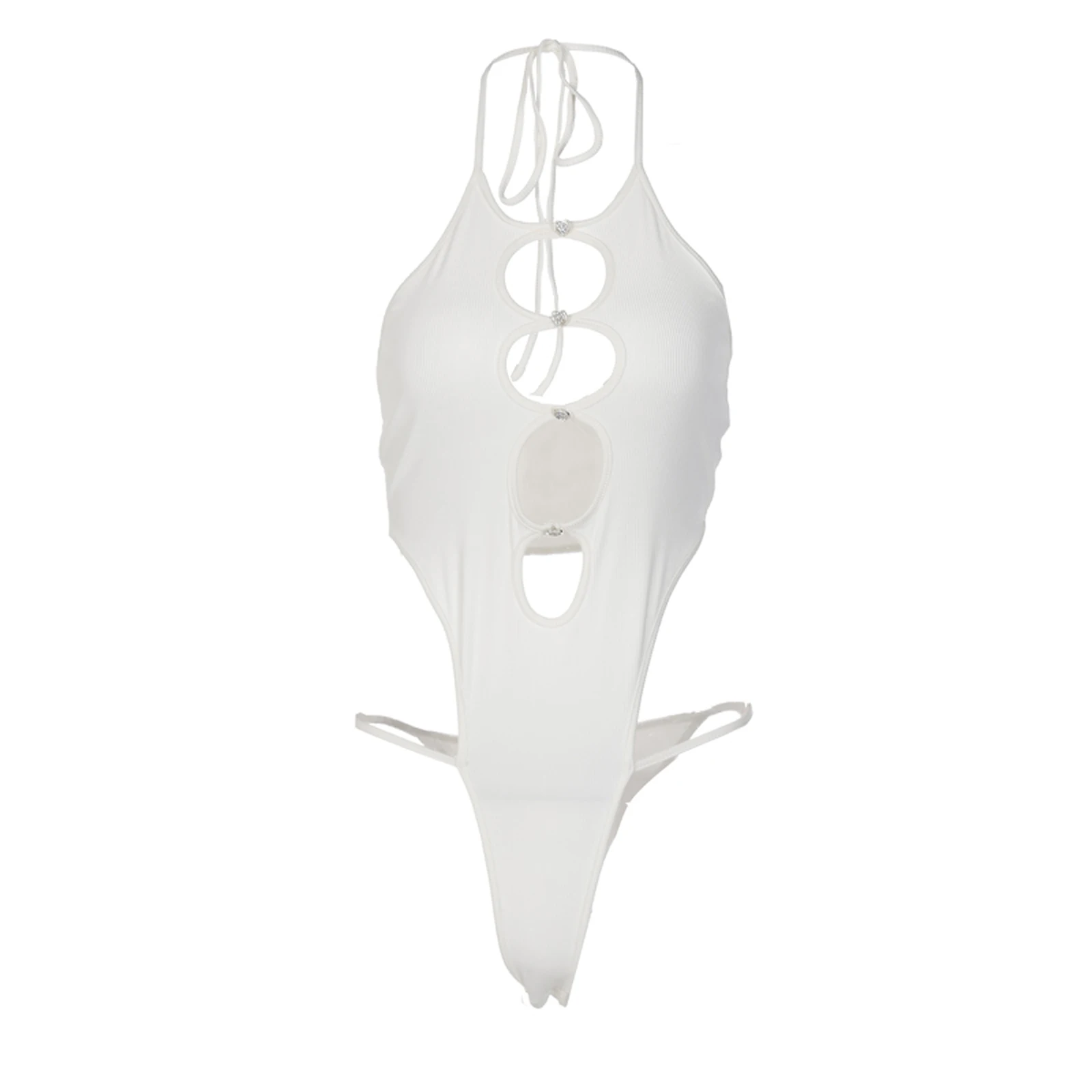 Женские сексуальные комбинезоны с лямкой на шее бандажные вырезом без рукавов