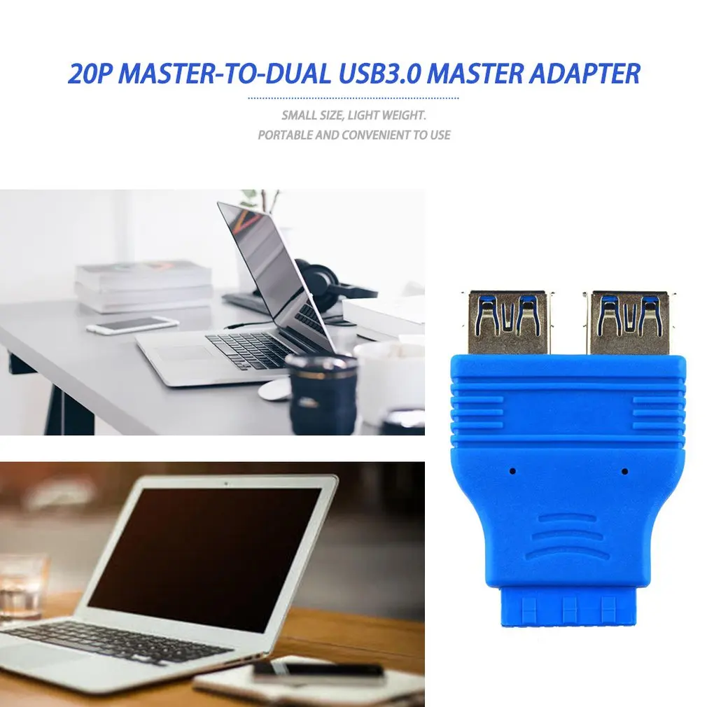 

Motherboard 2 Ports USB 3.0 A Female to 20 Pin Header Female Connector Adapter
