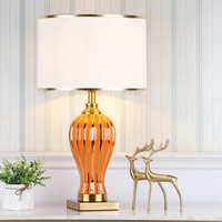 ourfeng modern table lamp design luxury ceramic led desk light home decoration for living room bedroom library study office