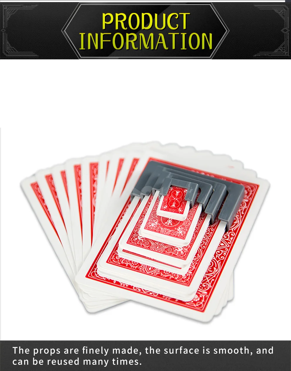 Funny Shrinking Cards Magic Tricks Big To Small Playing Card Training Set For Party Stage Performance Illusion Mentalism Props