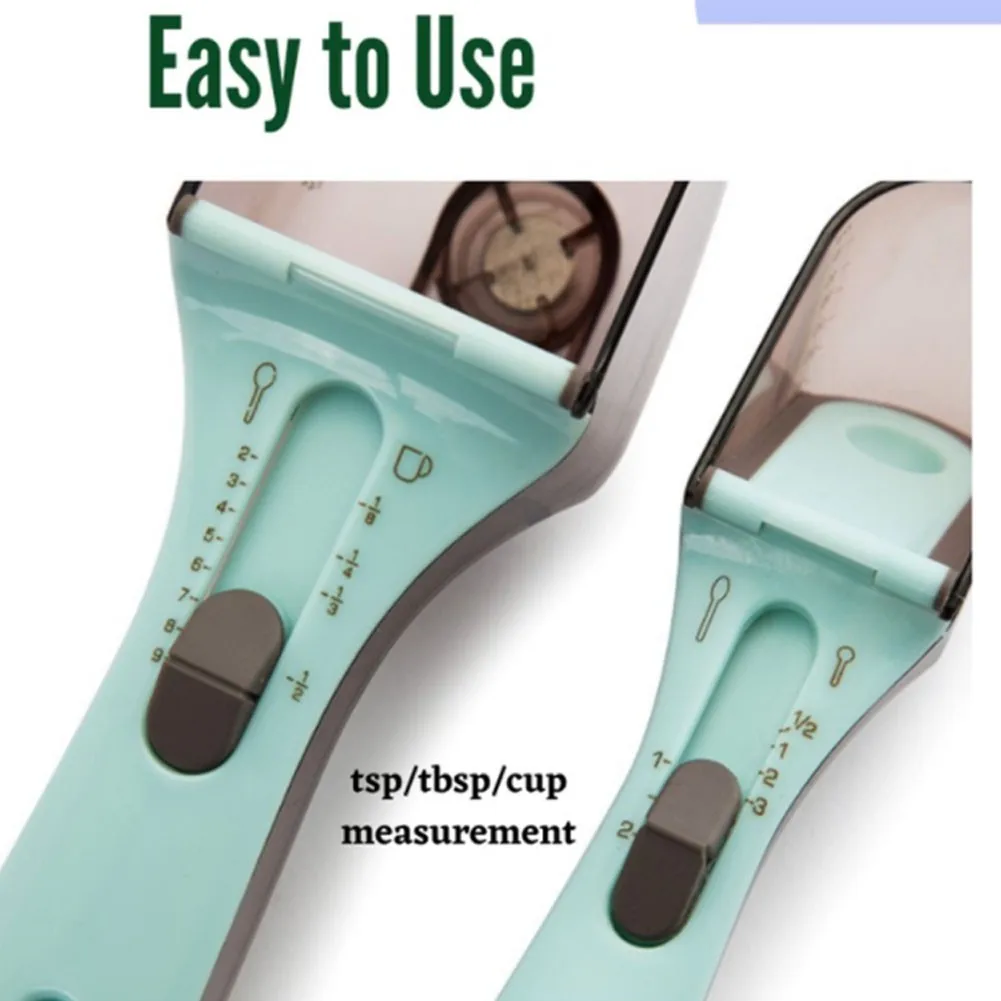 

Adjustable Magnetic Measuring Spoon Cup Powder Cooking Baking Kitchen Tool Multifunctional Markings Magnetic Scoop Teaspoons