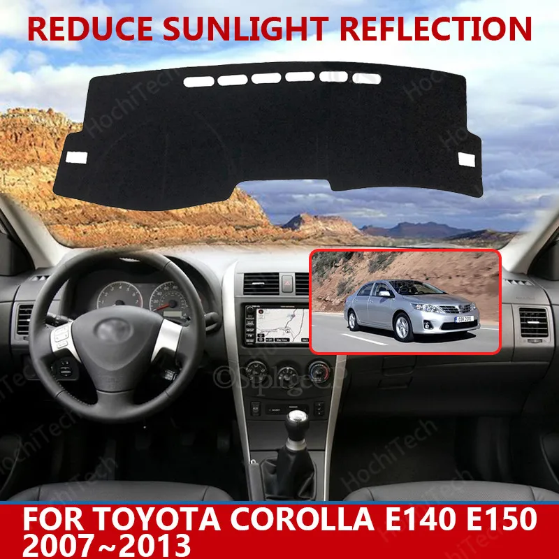 

Car styling Suede Dashmat Dashboard custom Cover Pad Dash Mat Carpet for Toyota Corolla E140 E150 2007~2013
