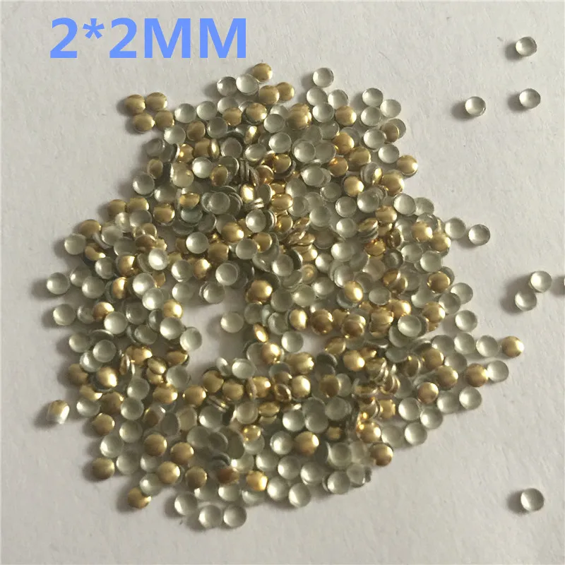 Металл не требующей горячей фиксации рхинестудс круглый Форма 2/3/5/6/8/10 мм цвета: