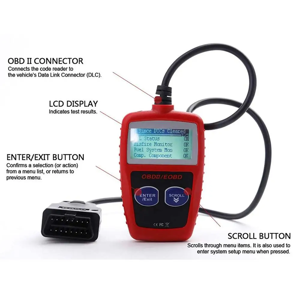 

16Pin Universal Auto Tools Car Scanner Automotive OBD Diagnostic Code Reader OBD2 Adapter