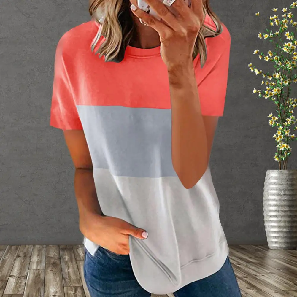 Футболка женская с принтом тай-дай модная свободная футболка в полоску коротким