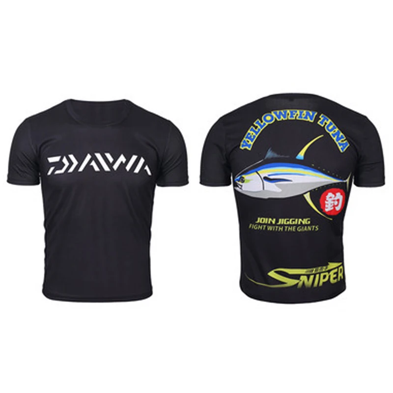 

1PC Daiwa XS-5XL Summer Men Fishing T-shirt Short Sleeve Fishing Shirt Breathable Arm Sleeves Fishing Clothing Drop Shipping
