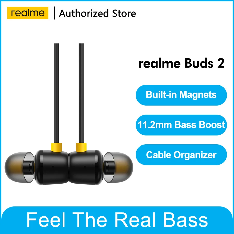 Realme бутоны 2 черный wired 3.5mm наушники 3 кнопочный пульт дистанционного управления с