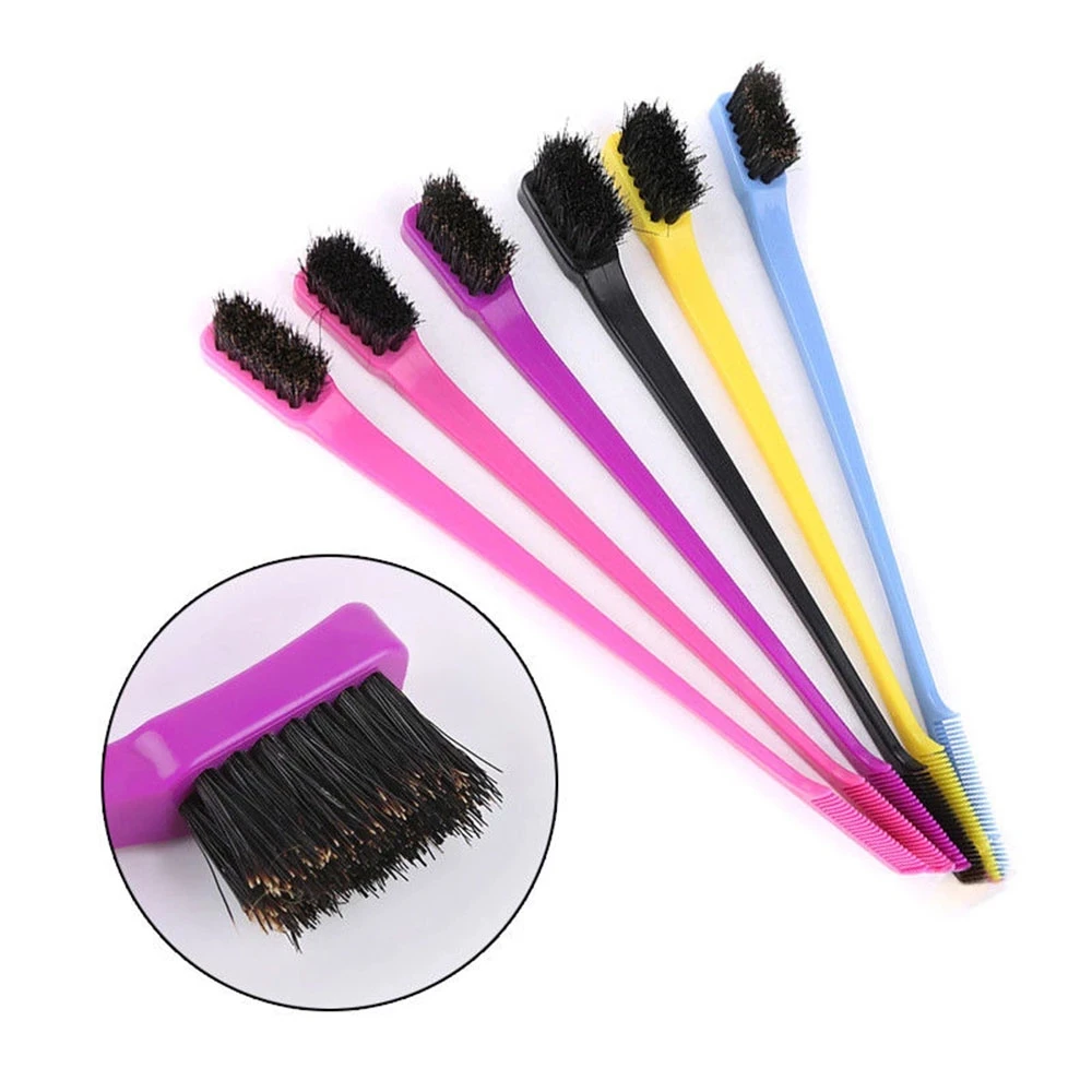 

3pc Beauty Double Side Edge Hair Comb Hair Brush Control Hair Brush For Hair Styling Salon Professional Accessories Random Color