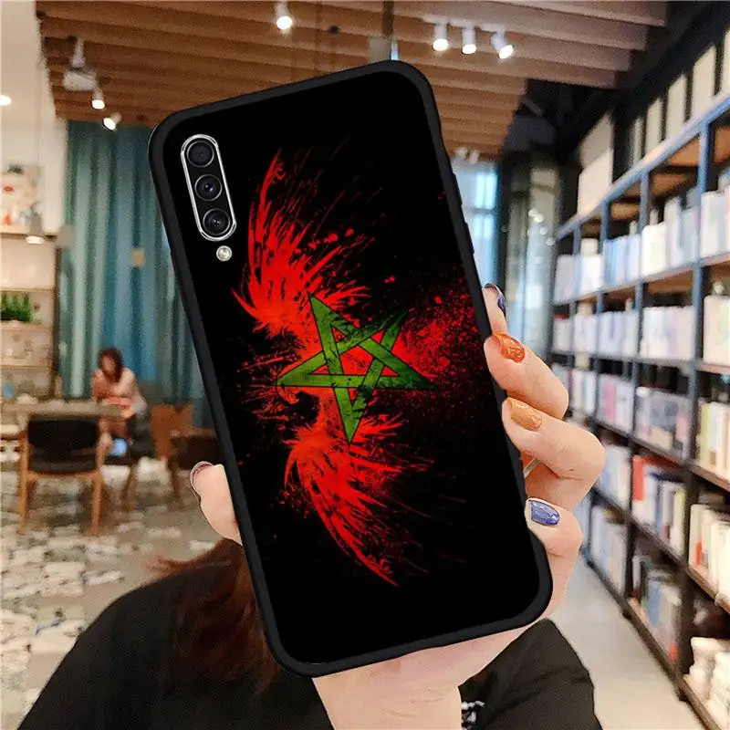

Morocco Flag Coat Of Arms pattern Phone Case For Samsung galaxy A S note 10 7 8 9 20 30 31 40 50 51 70 71 21 s ultra plus