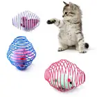 Интерактивная обучающая игрушка для кошек, товары для домашних животных, игрушка-Непоседа, пружинный мяч из пеноматериала, клетка для крыс, Аксессуары для кошек, возбуждаемые цвета, случайный выбор