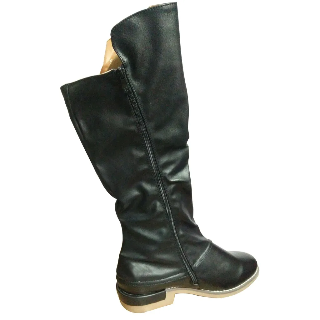 Женские ковбойские сапоги до колена Модные Повседневные высокие средней длины в