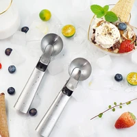 7 inch stainless steel ice cream spoon press design watermelon mango digging spoon one spoonful for multiple uses fruit tools