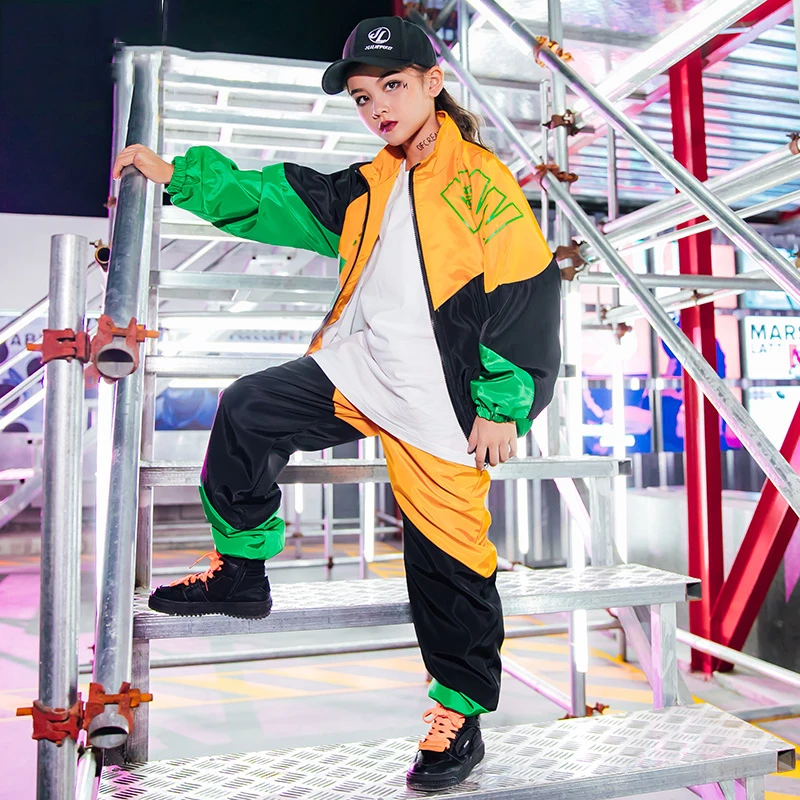 Новая детская Одежда для танцев в стиле хип хоп Детское пальто костюм со штанами