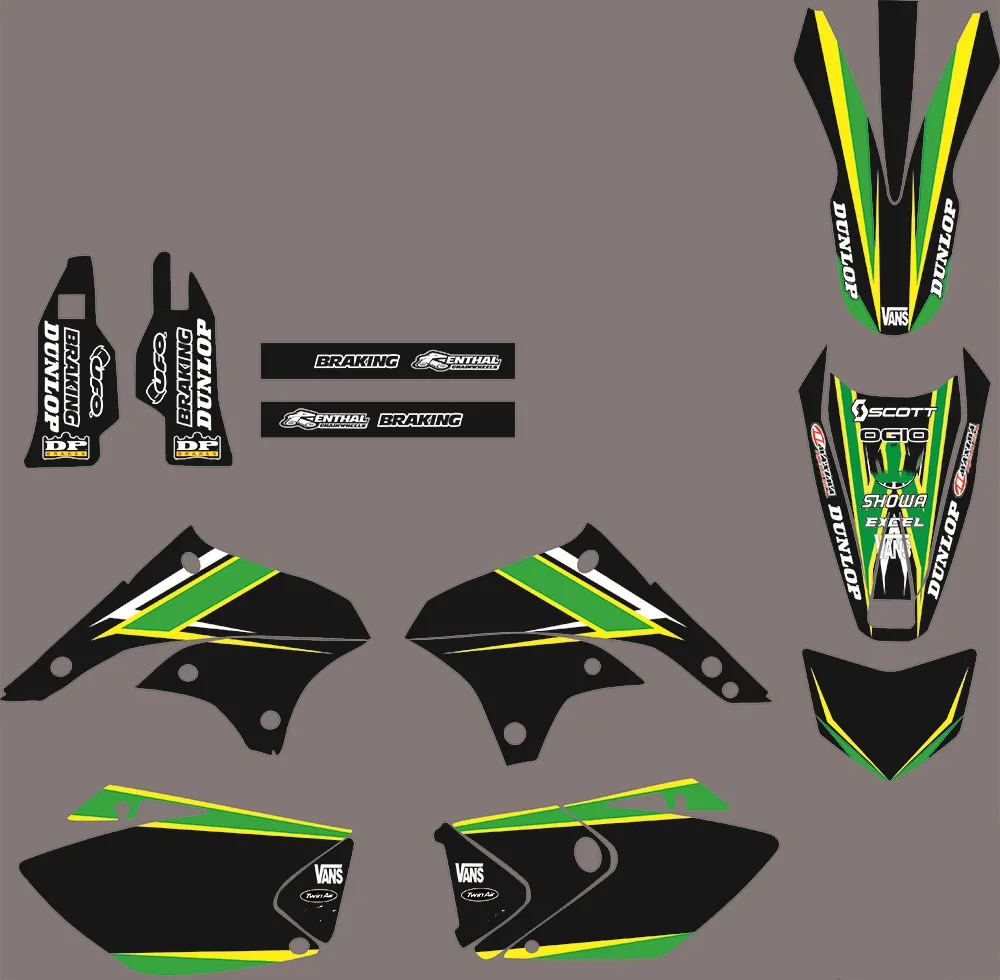 Наклейки на мотоцикл KLX 450 TEAM графические наклейки наборы наклеек для Kawasaki KLX450 2008