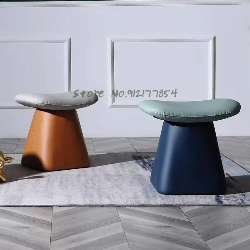 Скандинавский туалетный табурет кожаный художественный одноразовый для смены