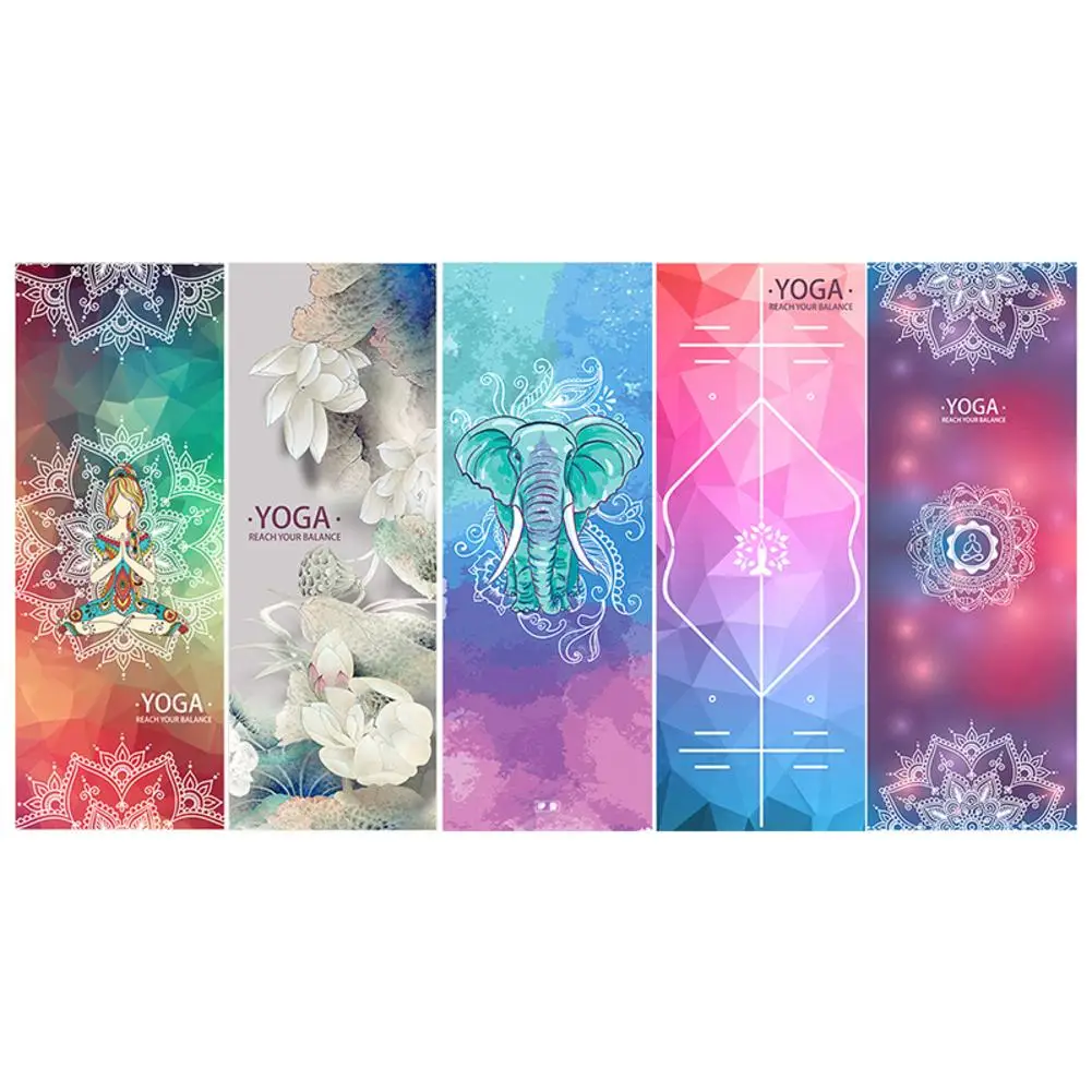 Коврик для йоги полотенце складной нескользящий портативный мягкий коврик