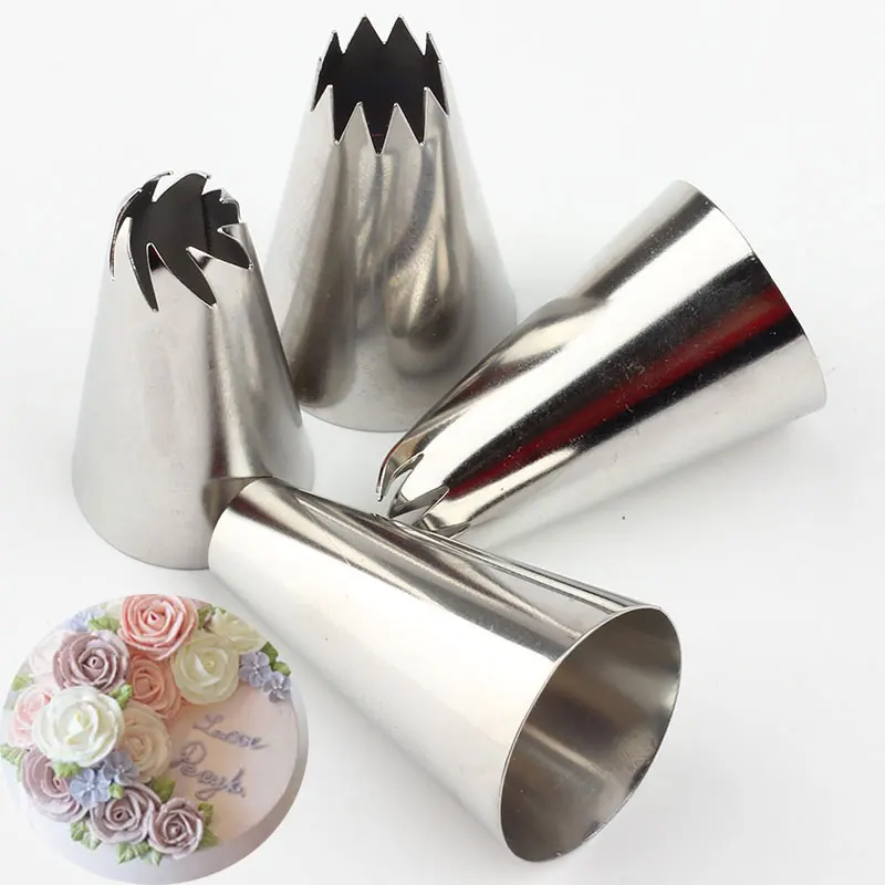 4 шт. кондитерские насадки для крема из нержавеющей стали|Наборы кондитерских