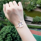 Fairywoo бежевая кошка, женский браслет, милые аксессуары для женских отношений, браслет с украшениями, ювелирные изделия для рук друзей