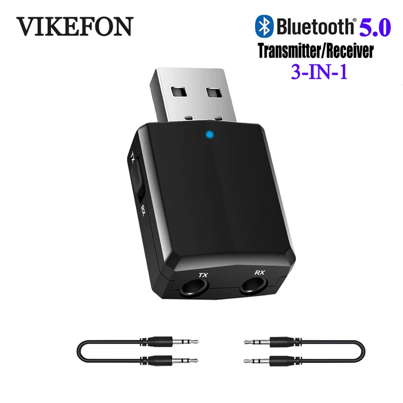 Bluetooth приемник VIKEFON передатчик мини стерео 5 0 аудио AUX RCA USB разъем 3 мм для ТВ ПК