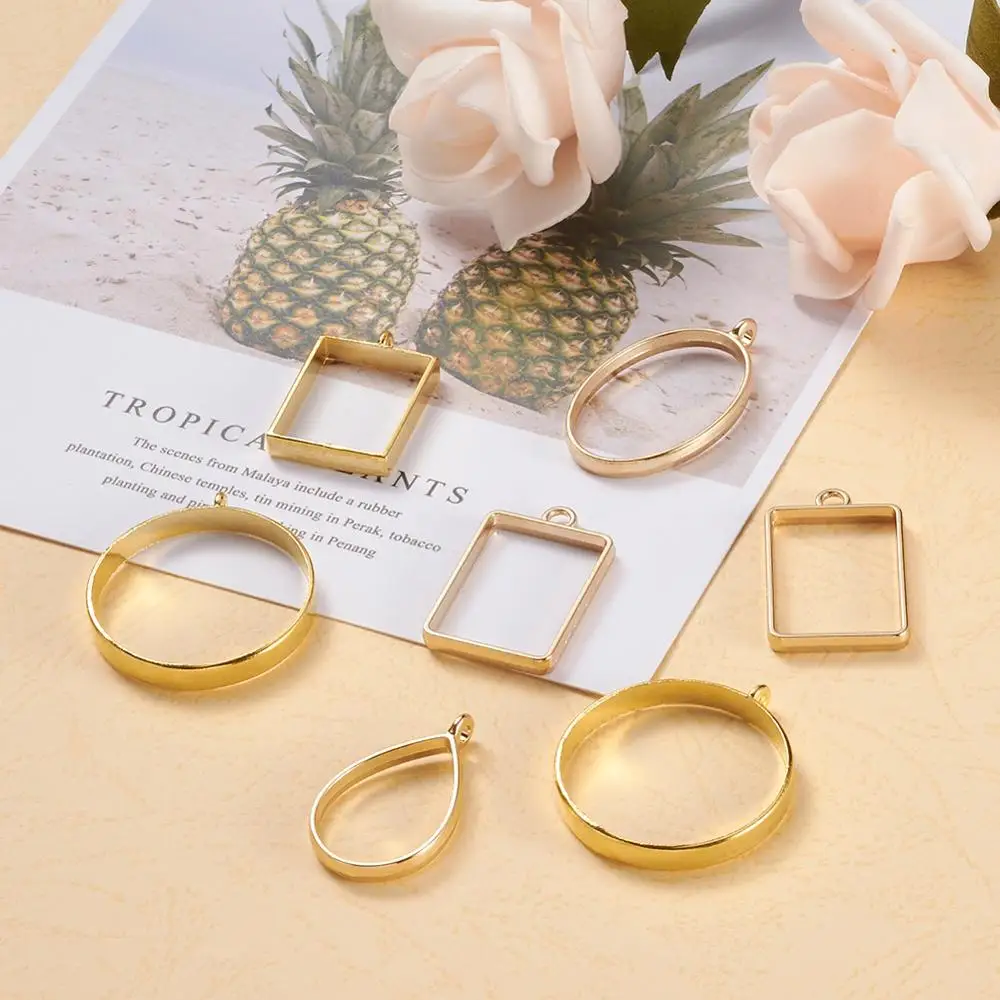 Сплав открытая спина ободок Большие Подвески для DIY эпоксидная смола