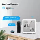 Смарт-датчик температуры и влажности Tuya Wi-Fi с функцией сигнализации, пульт дистанционного управления влажностью для Google Home Alex